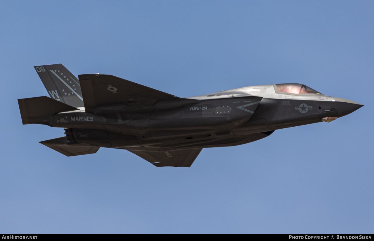 Aircraft Photo of 170058 | Lockheed Martin F-35B Lightning II | USA - Marines | AirHistory.net #580733