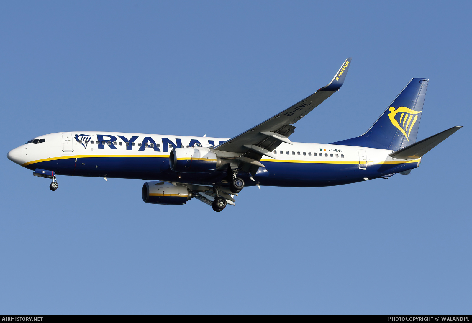 Aircraft Photo of EI-EVL | Boeing 737-8AS | Ryanair | AirHistory.net #580736