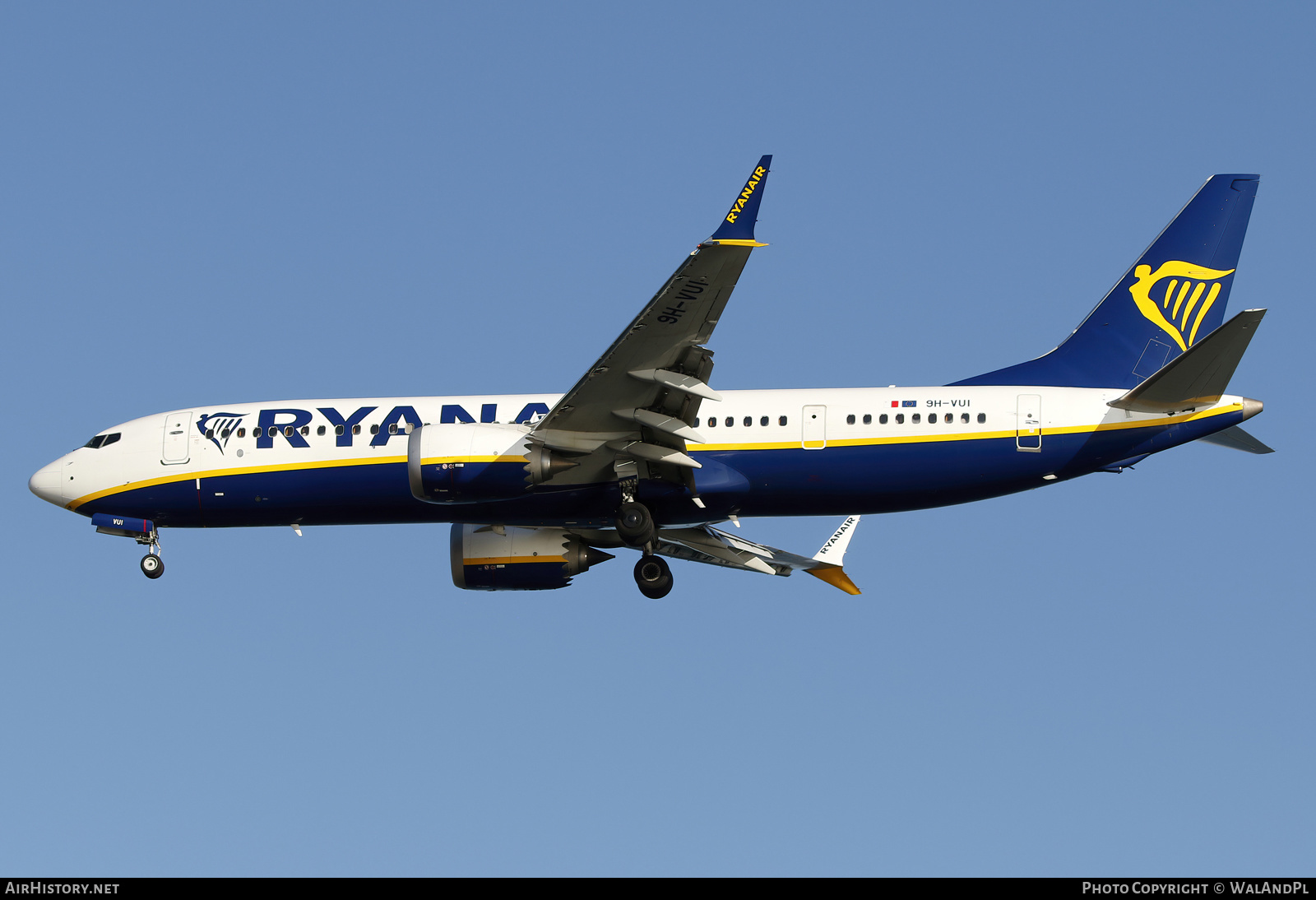 Aircraft Photo of 9H-VUI | Boeing 737-8200 Max 200 | Ryanair | AirHistory.net #580740