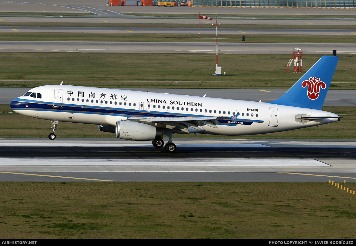 Aircraft Photo of B-6816 | Airbus A320-232 | China Southern Airlines | AirHistory.net #580765
