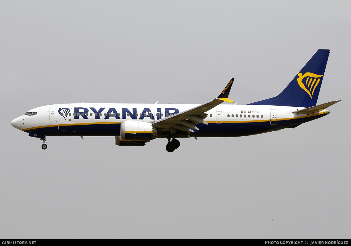 Aircraft Photo of EI-IFS | Boeing 737-8200 Max 200 | Ryanair | AirHistory.net #580821