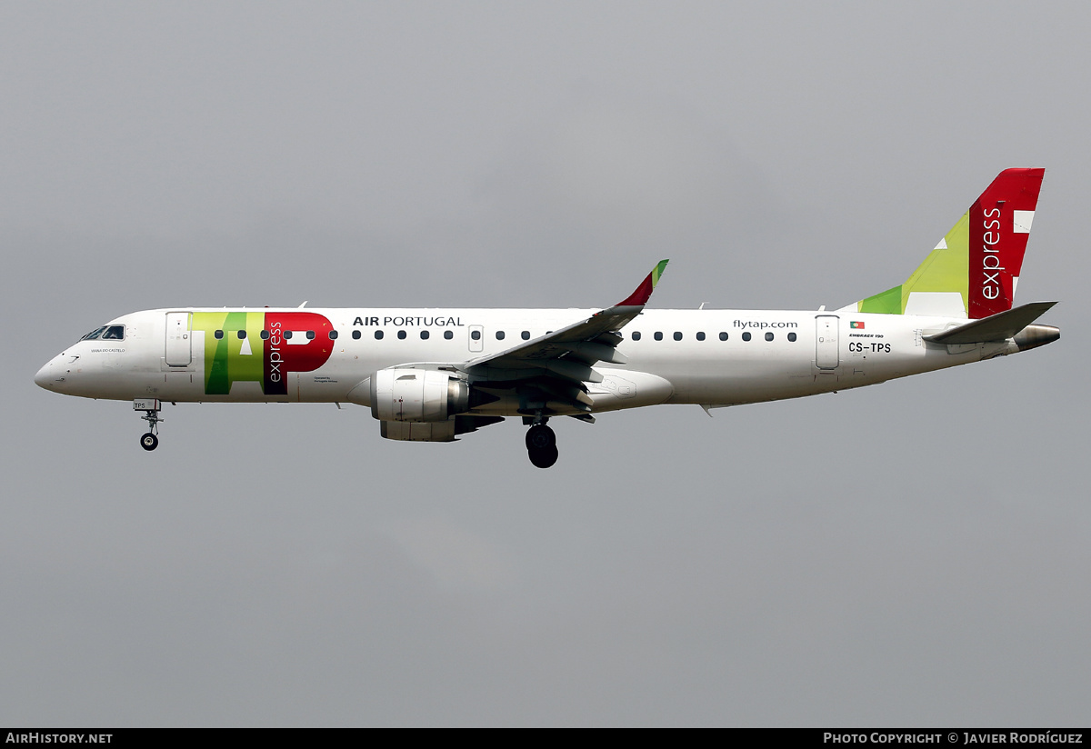 Aircraft Photo of CS-TPS | Embraer 190LR (ERJ-190-100LR) | TAP Air Portugal Express | AirHistory.net #580822