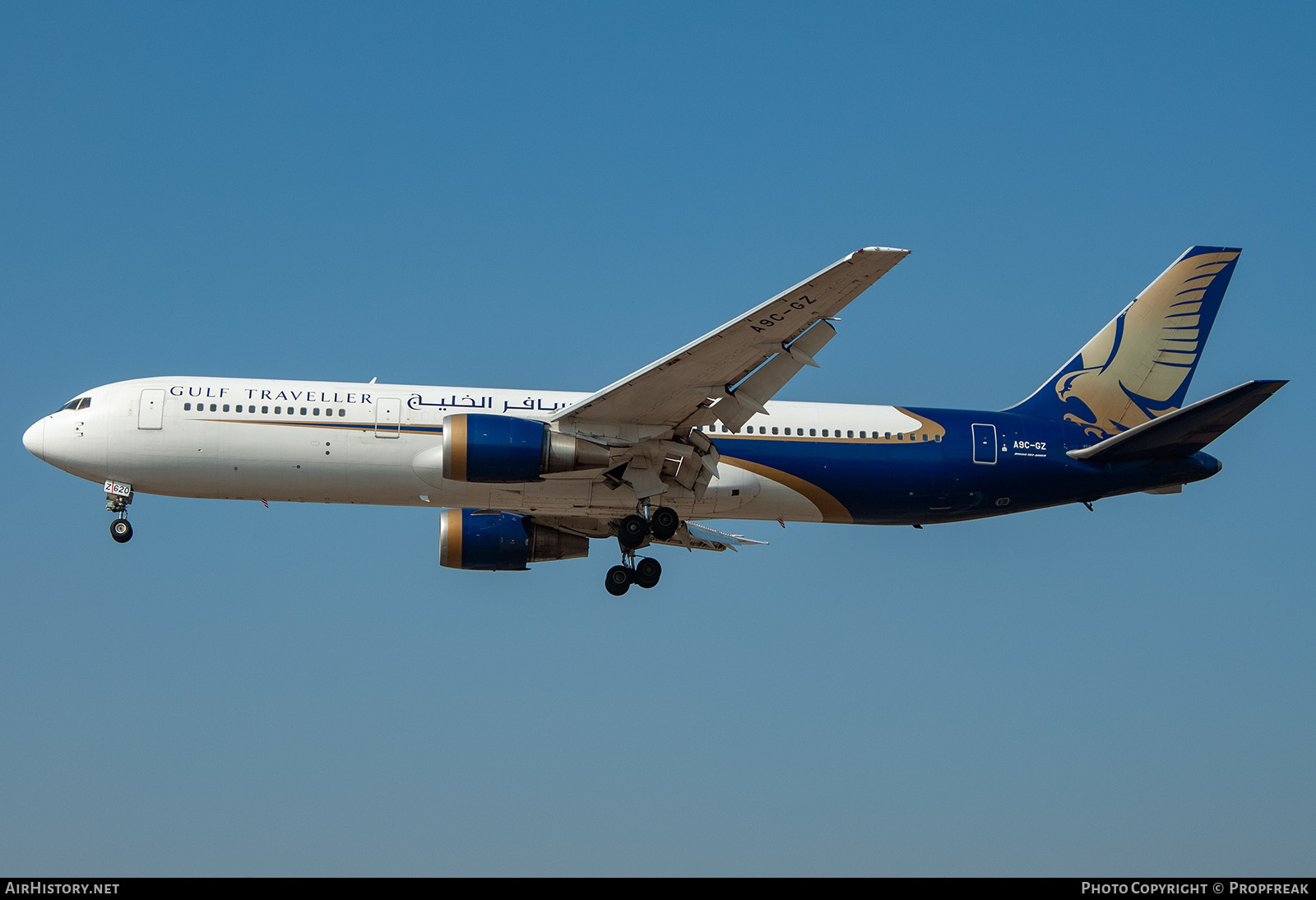 Aircraft Photo of A9C-GZ | Boeing 767-3P6/ER | Gulf Traveller | AirHistory.net #580828