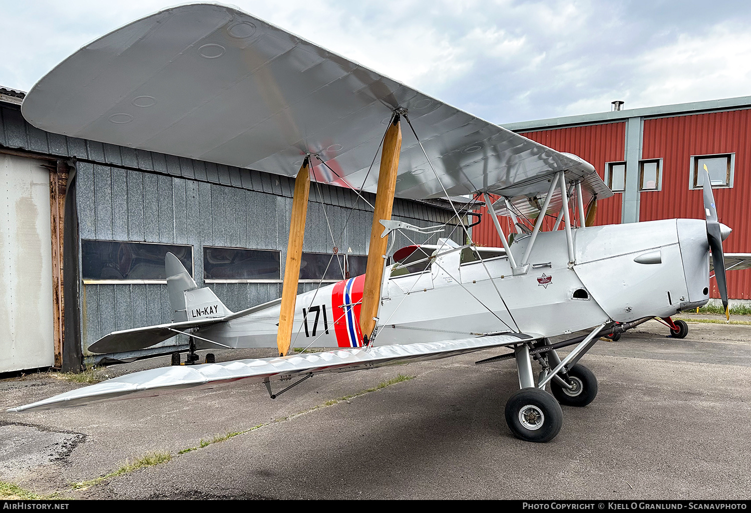 Aircraft Photo of LN-KAY / 171 | De Havilland D.H. 82A Tiger Moth | Norway - Air Force | AirHistory.net #580873