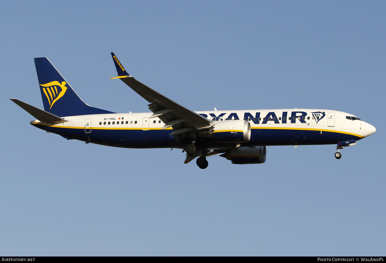 Aircraft Photo of EI-HGL | Boeing 737-8200 Max 200 | Ryanair | AirHistory.net #580882