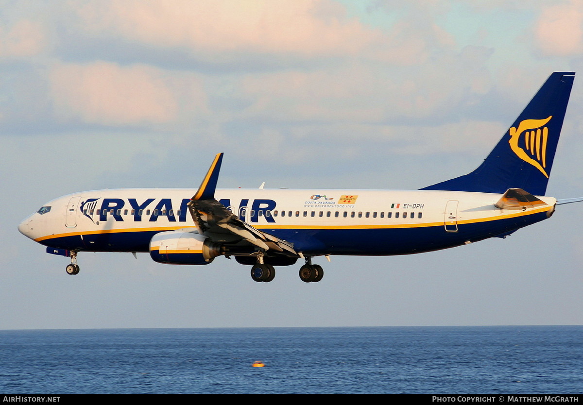 Aircraft Photo of EI-DPH | Boeing 737-8AS | Ryanair | AirHistory.net #581082