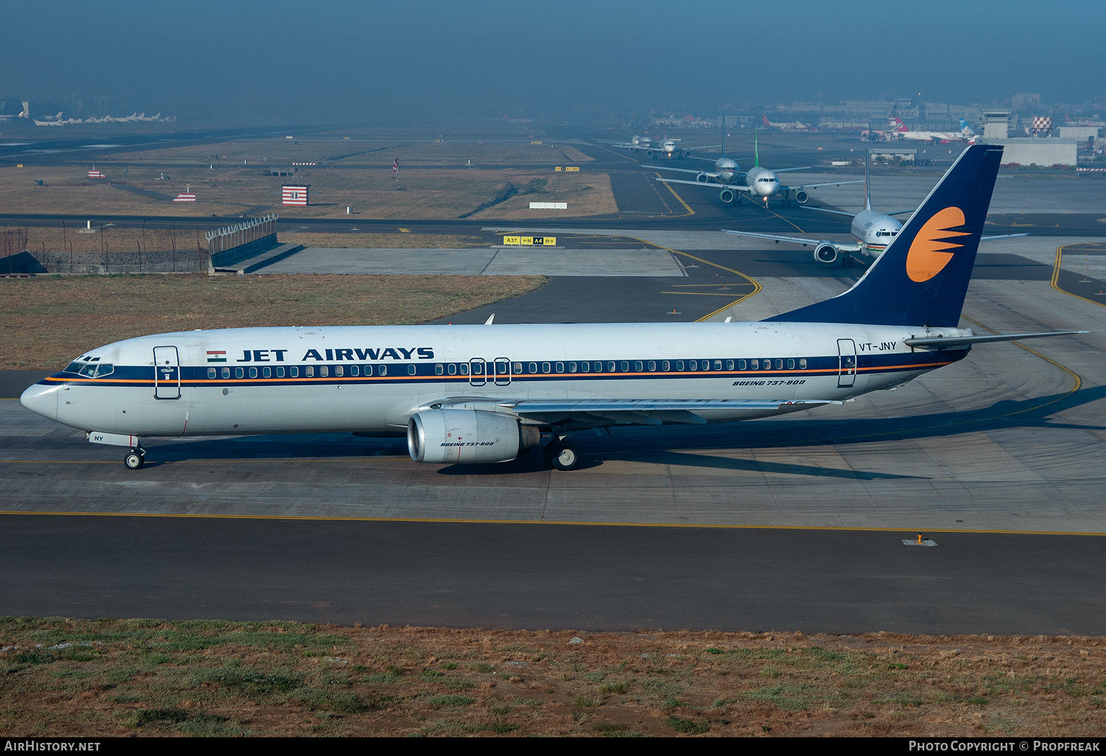 Aircraft Photo of VT-JNY | Boeing 737-85R | Jet Airways | AirHistory.net #581165