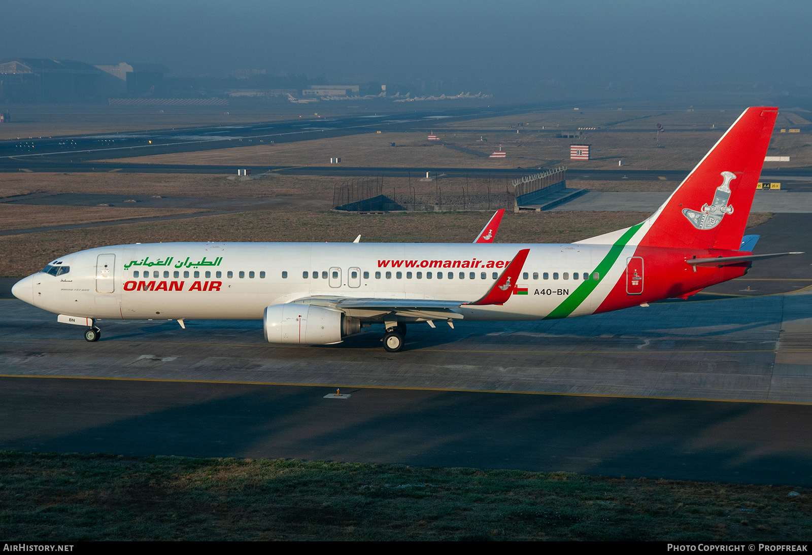 Aircraft Photo of A4O-BN | Boeing 737-8Q8 | Oman Air | AirHistory.net #581167