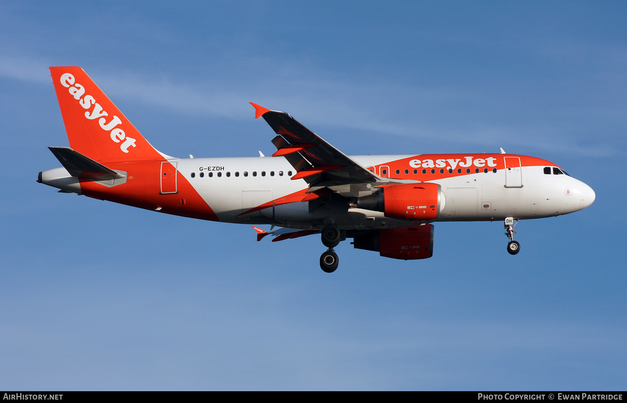 Aircraft Photo of G-EZDH | Airbus A319-111 | EasyJet | AirHistory.net #581294