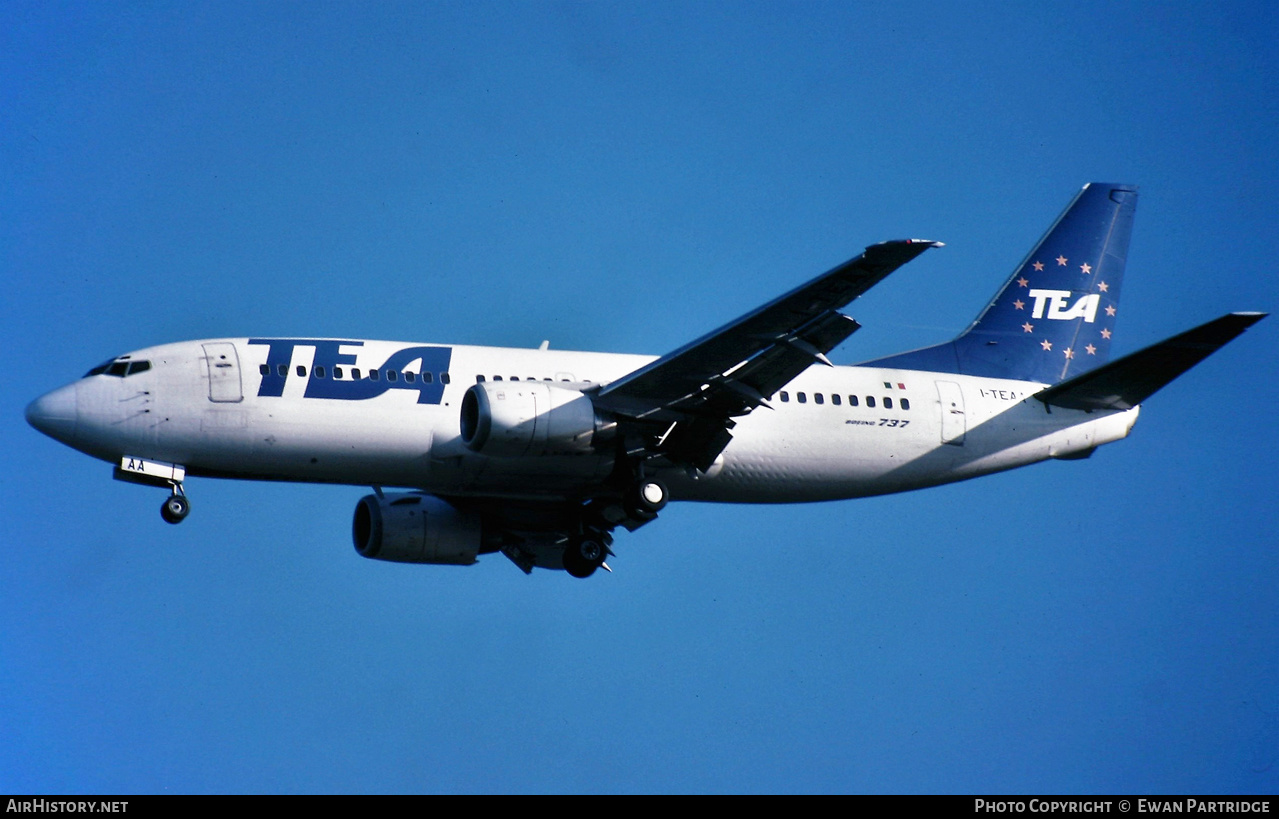 Aircraft Photo of I-TEAA | Boeing 737-3M8 | TEA - Trans European Airways | AirHistory.net #581300