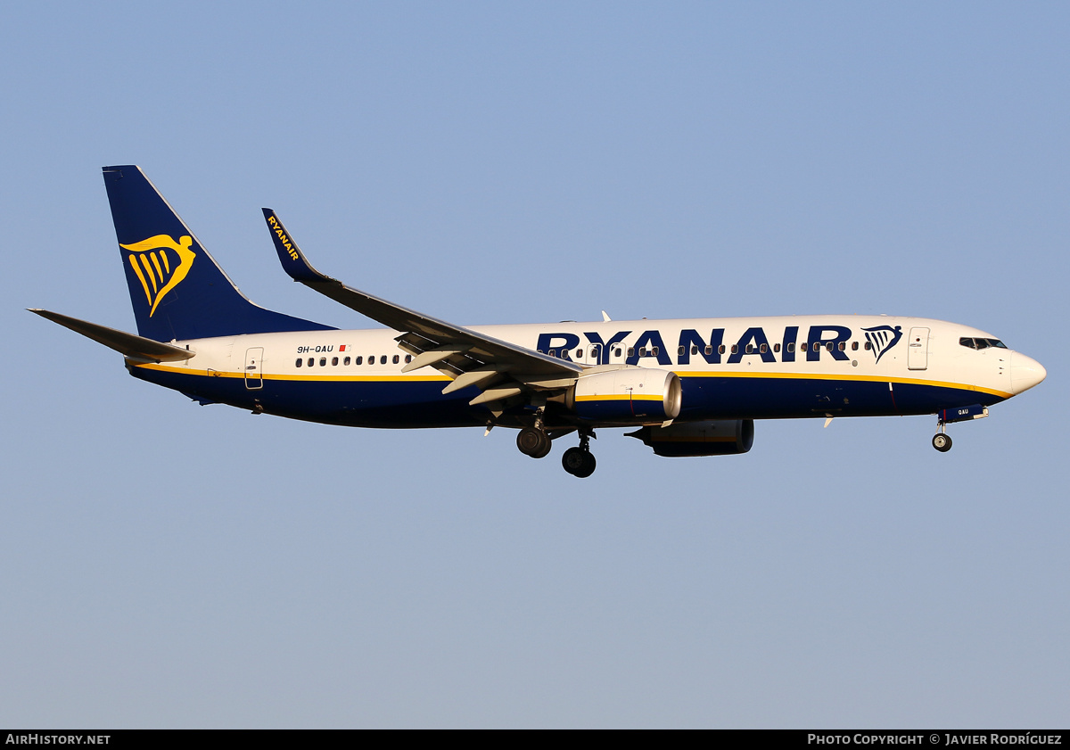 Aircraft Photo of 9H-QAU | Boeing 737-8AS | Ryanair | AirHistory.net #581468