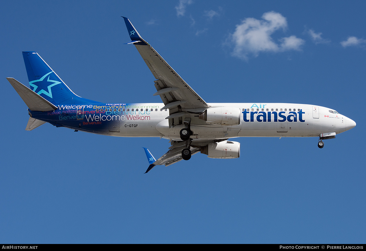 Aircraft Photo of C-GTQF | Boeing 737-8Q8 | Air Transat | AirHistory.net #581489