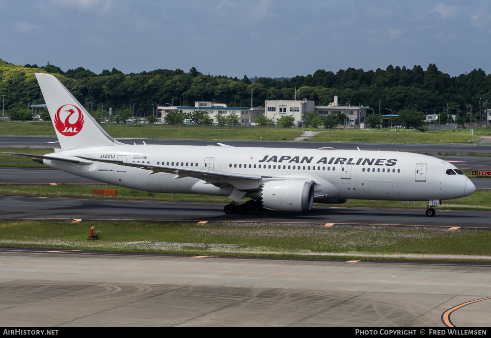 Aircraft Photo of JA821J | Boeing 787-8 Dreamliner | Japan Airlines - JAL | AirHistory.net #581575