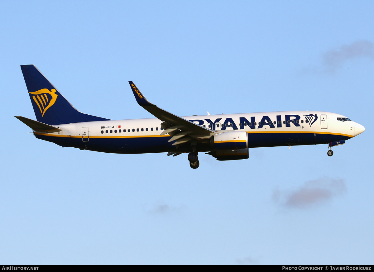 Aircraft Photo of 9H-QEJ | Boeing 737-8AS | Ryanair | AirHistory.net #581771