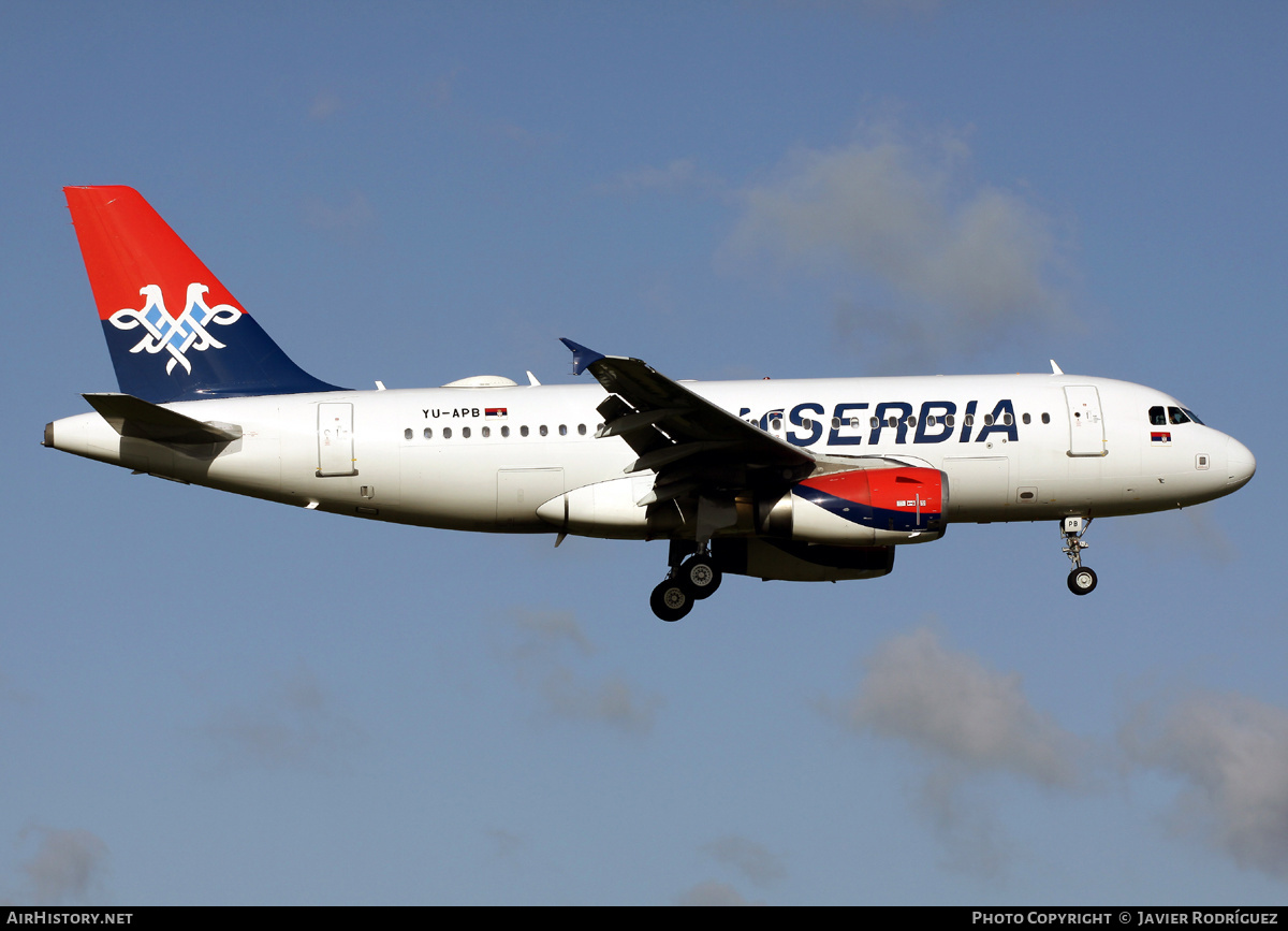 Aircraft Photo of YU-APB | Airbus A319-132 | Air Serbia | AirHistory.net #581788