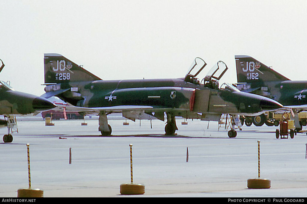 Aircraft Photo of 71-0258 / AF71-258 | McDonnell Douglas RF-4C Phantom II | USA - Air Force | AirHistory.net #581789