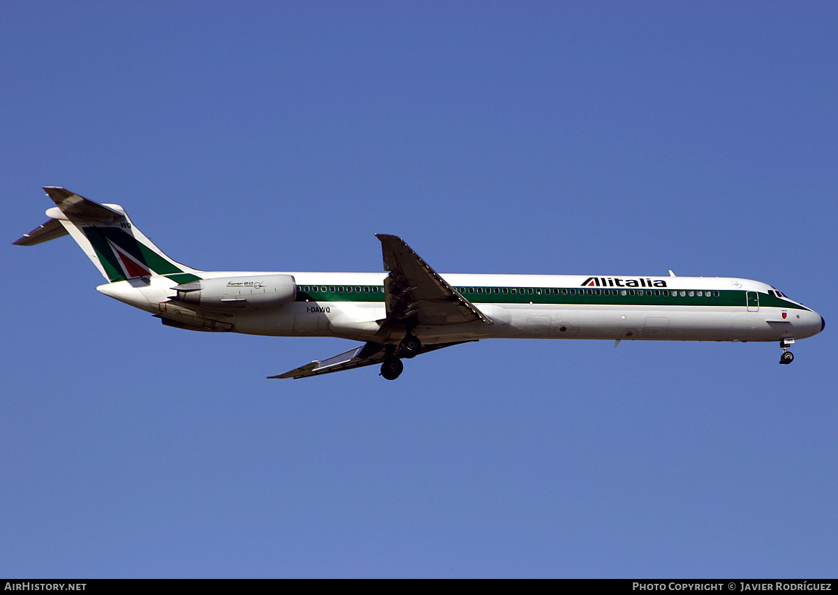 Aircraft Photo of I-DAWQ | McDonnell Douglas MD-82 (DC-9-82) | Alitalia | AirHistory.net #581790