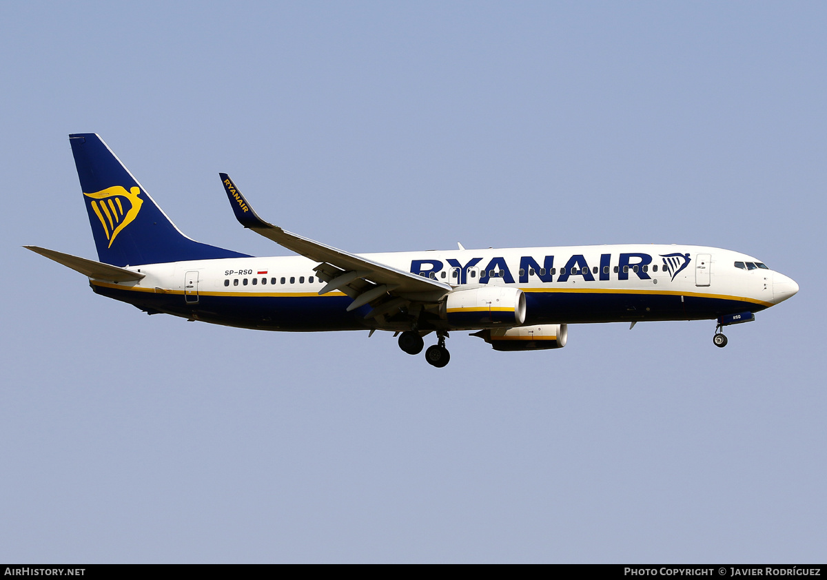 Aircraft Photo of SP-RSQ | Boeing 737-8AS | Ryanair | AirHistory.net #581829