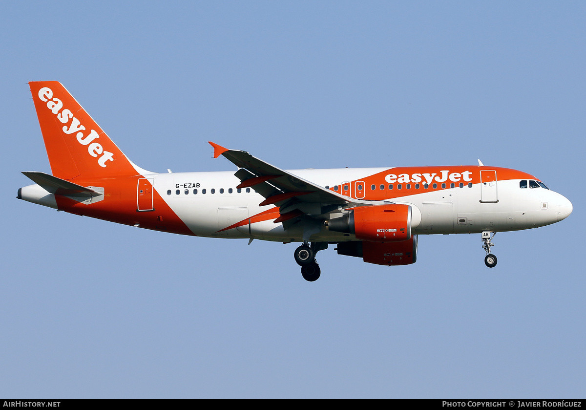 Aircraft Photo of G-EZAB | Airbus A319-111 | EasyJet | AirHistory.net #581843