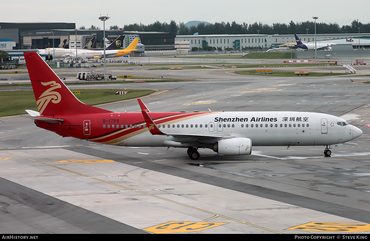 Aircraft Photo of B-1755 | Boeing 737-87L | Shenzhen Airlines | AirHistory.net #581877