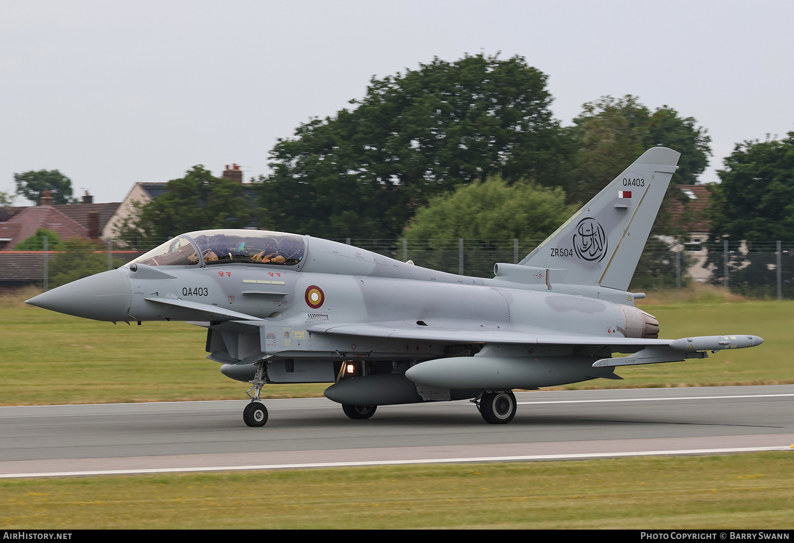 Aircraft Photo of QA403 / ZR504 | Eurofighter EF-2000 Typhoon T | Qatar - Air Force | AirHistory.net #582022