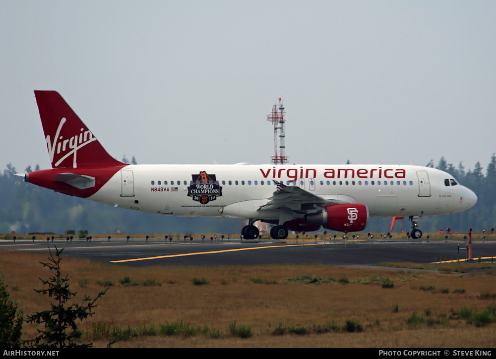 Aircraft Photo of N849VA | Airbus A320-214 | Virgin America | AirHistory.net #582145