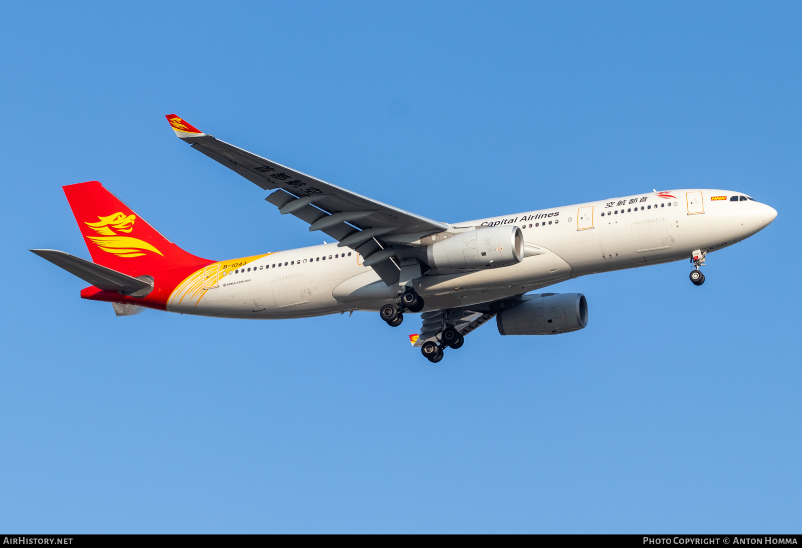 Aircraft Photo of B-1043 | Airbus A330-243 | Capital Airlines | AirHistory.net #582150