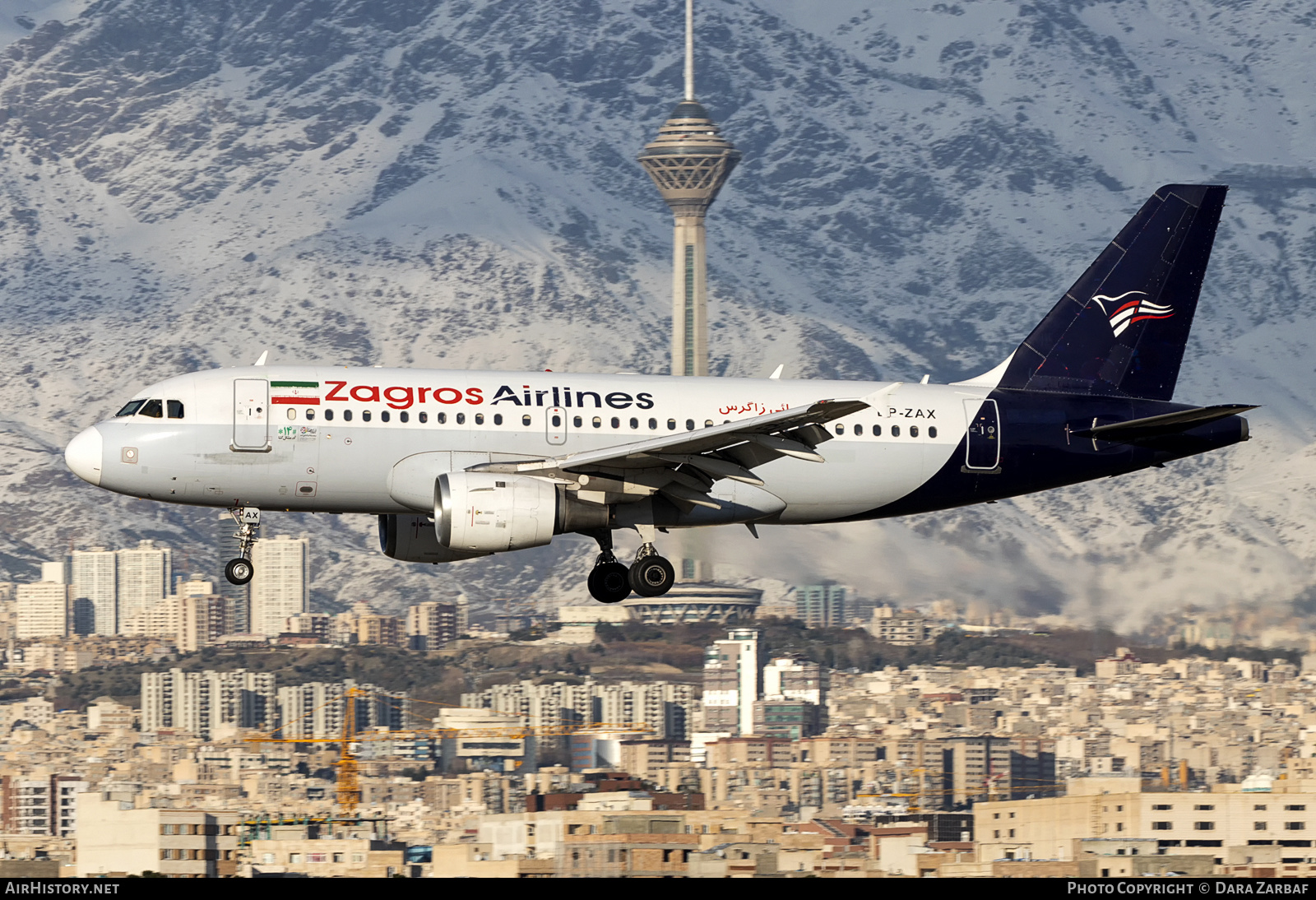 Aircraft Photo of EP-ZAX | Airbus A319-113 | Zagros Airlines | AirHistory.net #582173