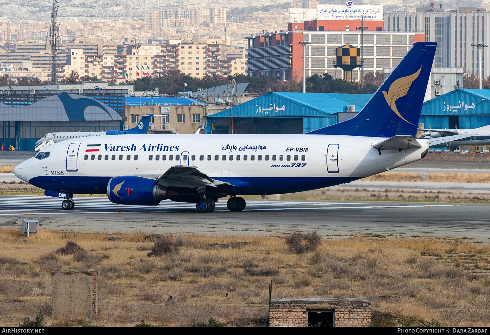 Aircraft Photo of EP-VBM | Boeing 737-524 | Varesh Airlines | AirHistory.net #582174