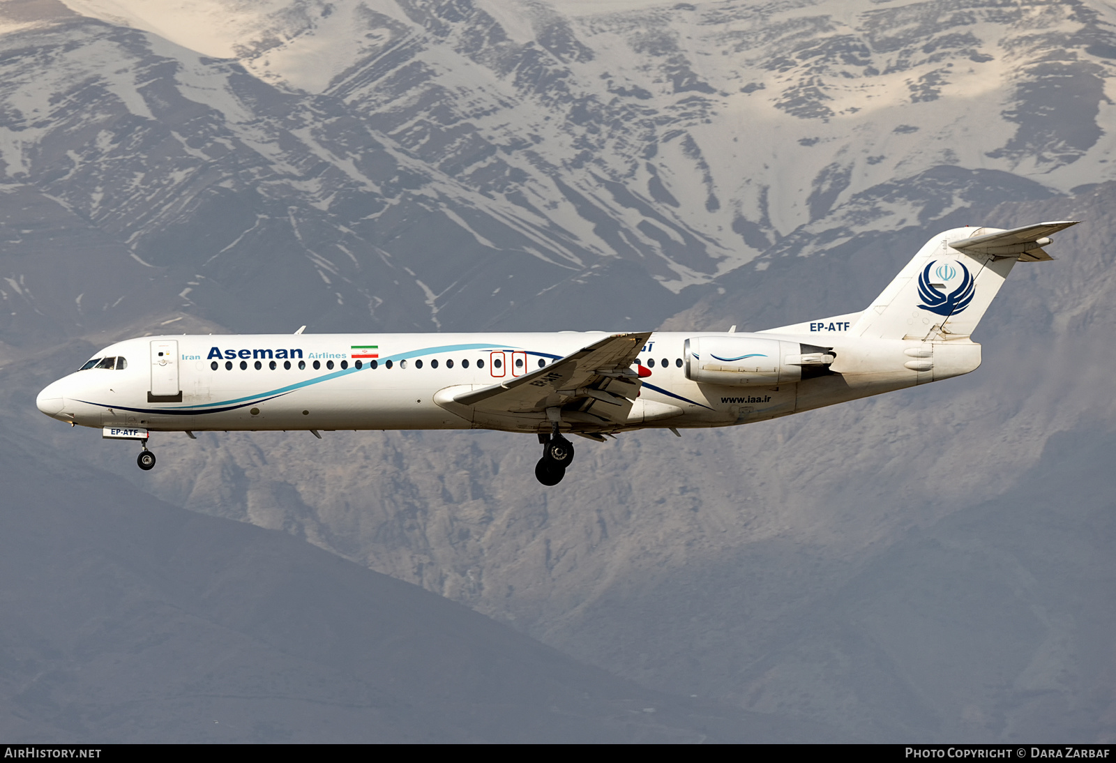 Aircraft Photo of EP-ATF | Fokker 100 (F28-0100) | Iran Aseman Airlines | AirHistory.net #582179