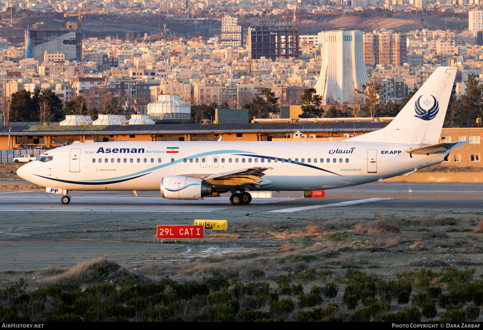 Aircraft Photo of EP-APP | Boeing 737-4H6 | Iran Aseman Airlines | AirHistory.net #582181