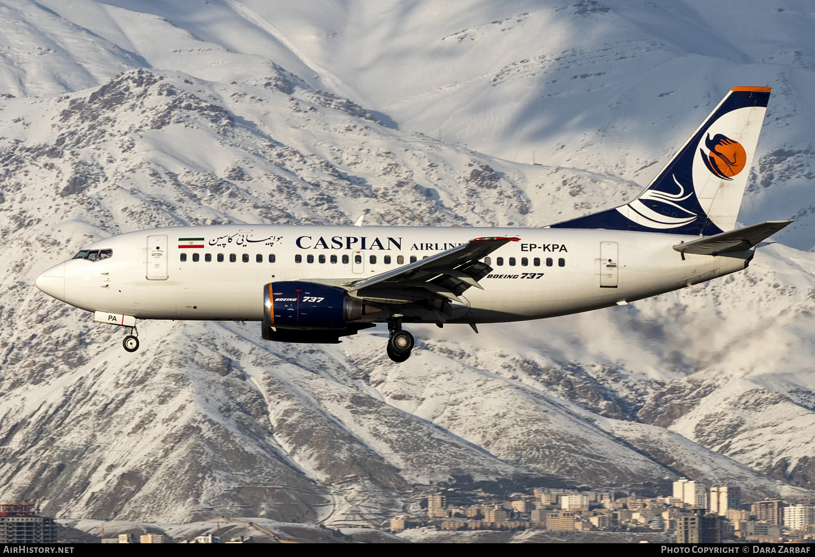 Aircraft Photo of EP-KPA | Boeing 737-524 | Caspian Airlines | AirHistory.net #582198