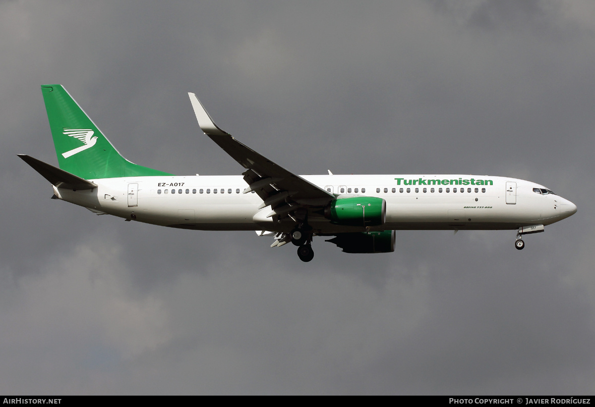 Aircraft Photo of EZ-A017 | Boeing 737-82K | Turkmenistan Airlines | AirHistory.net #582243
