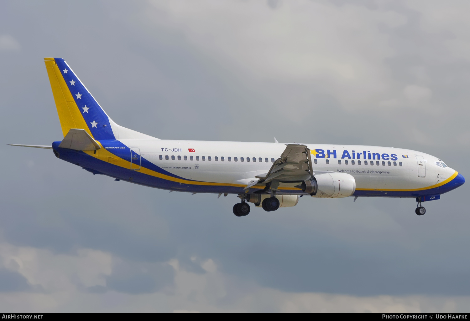 Aircraft Photo of TC-JDH | Boeing 737-4Y0 | B & H Airlines | AirHistory.net #582341