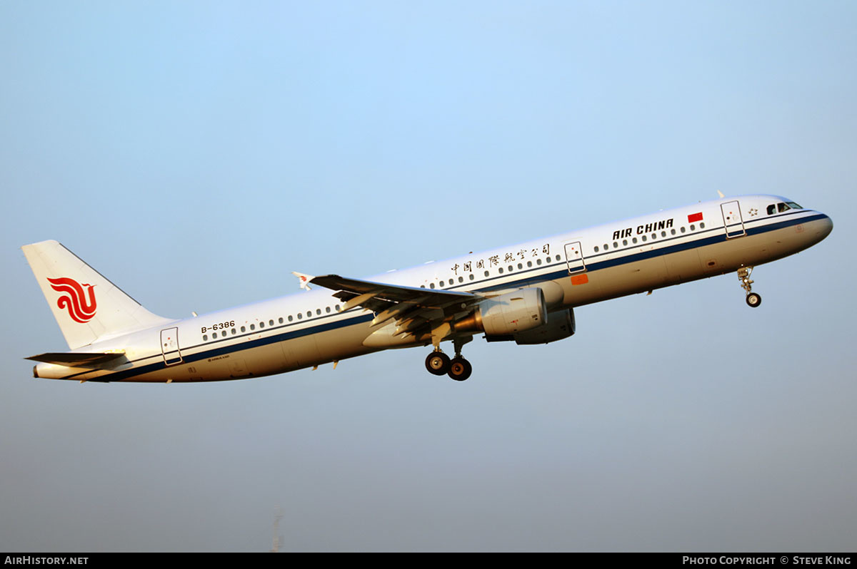 Aircraft Photo of B-6386 | Airbus A321-213 | Air China | AirHistory.net #582421