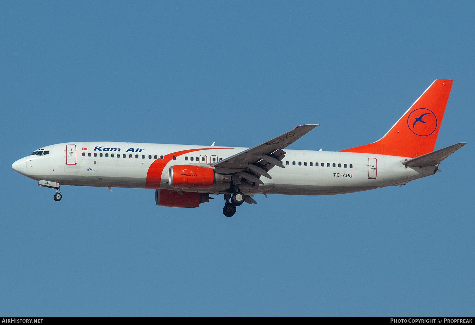 Aircraft Photo of TC-APU | Boeing 737-82R | Kam Air | AirHistory.net #582520