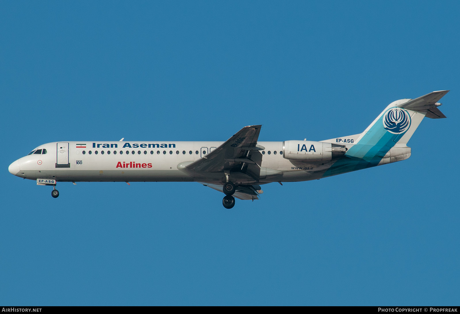 Aircraft Photo of EP-ASG | Fokker 100 (F28-0100) | Iran Aseman Airlines | AirHistory.net #582532