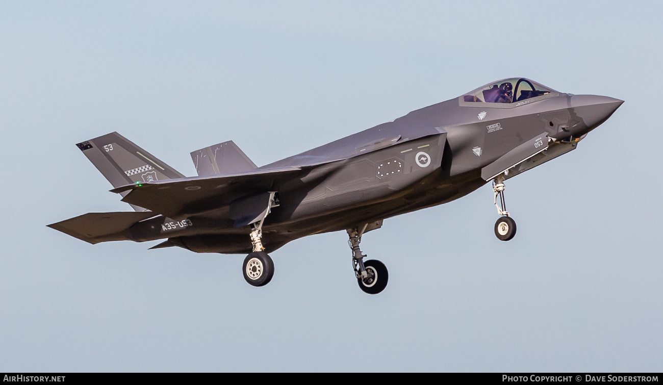 Aircraft Photo of A35-053 | Lockheed Martin F-35A Lightning II | Australia - Air Force | AirHistory.net #582640