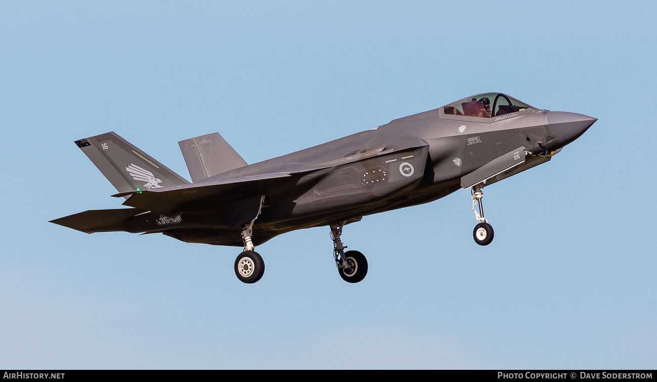 Aircraft Photo of A35-016 | Lockheed Martin F-35A Lightning II | Australia - Air Force | AirHistory.net #582655