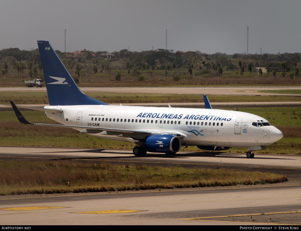 Aircraft Photo of LV-CAM | Boeing 737-73V | Aerolíneas Argentinas | AirHistory.net #582723