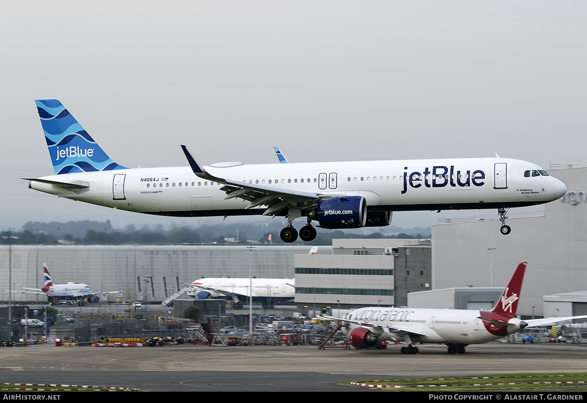 Aircraft Photo of N4064J | Airbus A321-271NX | JetBlue Airways | AirHistory.net #582726