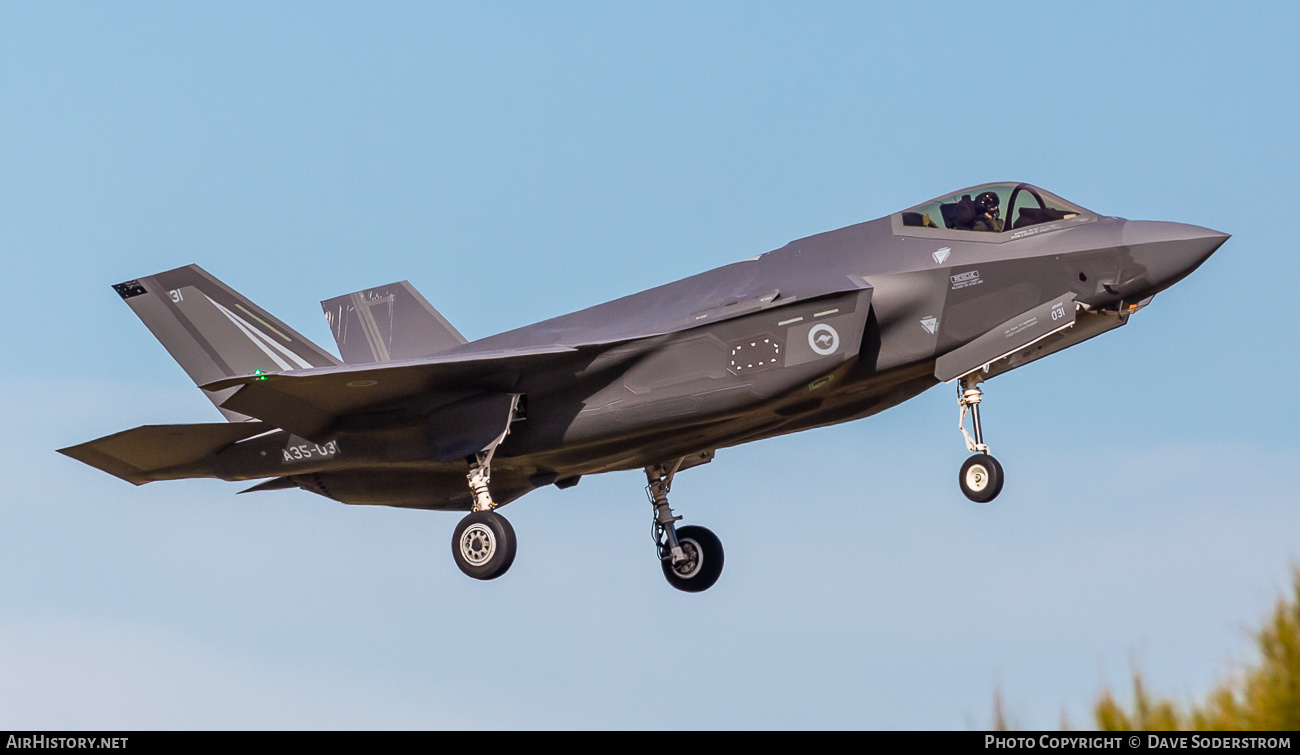 Aircraft Photo of A35-031 / 18-5402 | Lockheed Martin F-35A Lightning II | Australia - Air Force | AirHistory.net #582728