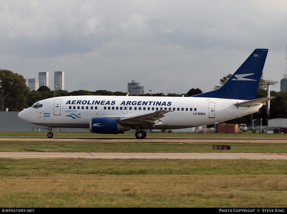 Aircraft Photo of LV-BBN | Boeing 737-5H6 | Aerolíneas Argentinas | AirHistory.net #582732