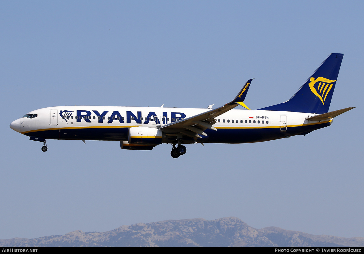 Aircraft Photo of SP-RSM | Boeing 737-8AS | Ryanair | AirHistory.net #582789