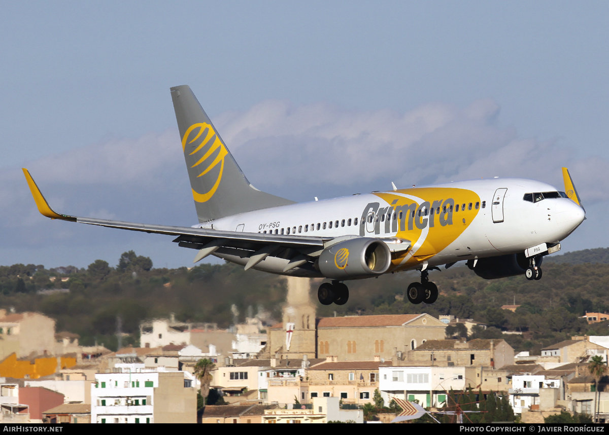 Aircraft Photo of OY-PSG | Boeing 737-7BX | Primera Air | AirHistory.net #582812