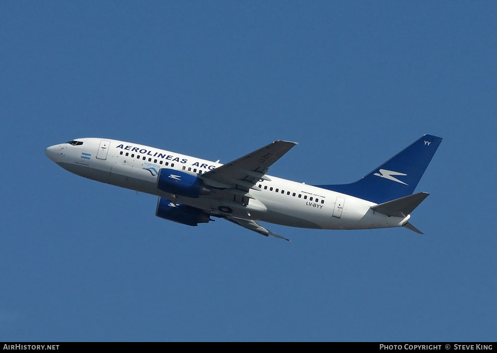 Aircraft Photo of LV-BYY | Boeing 737-7BD | Aerolíneas Argentinas | AirHistory.net #582814