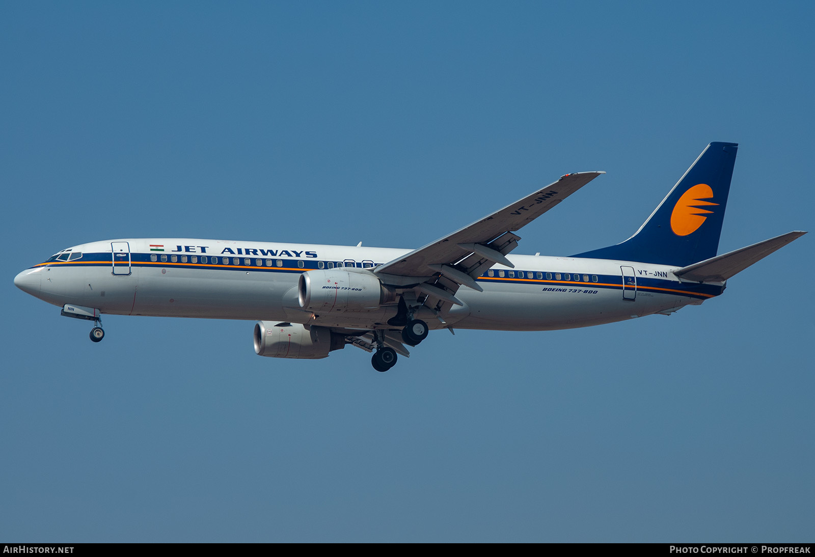 Aircraft Photo of VT-JNN | Boeing 737-85R | Jet Airways | AirHistory.net #582992