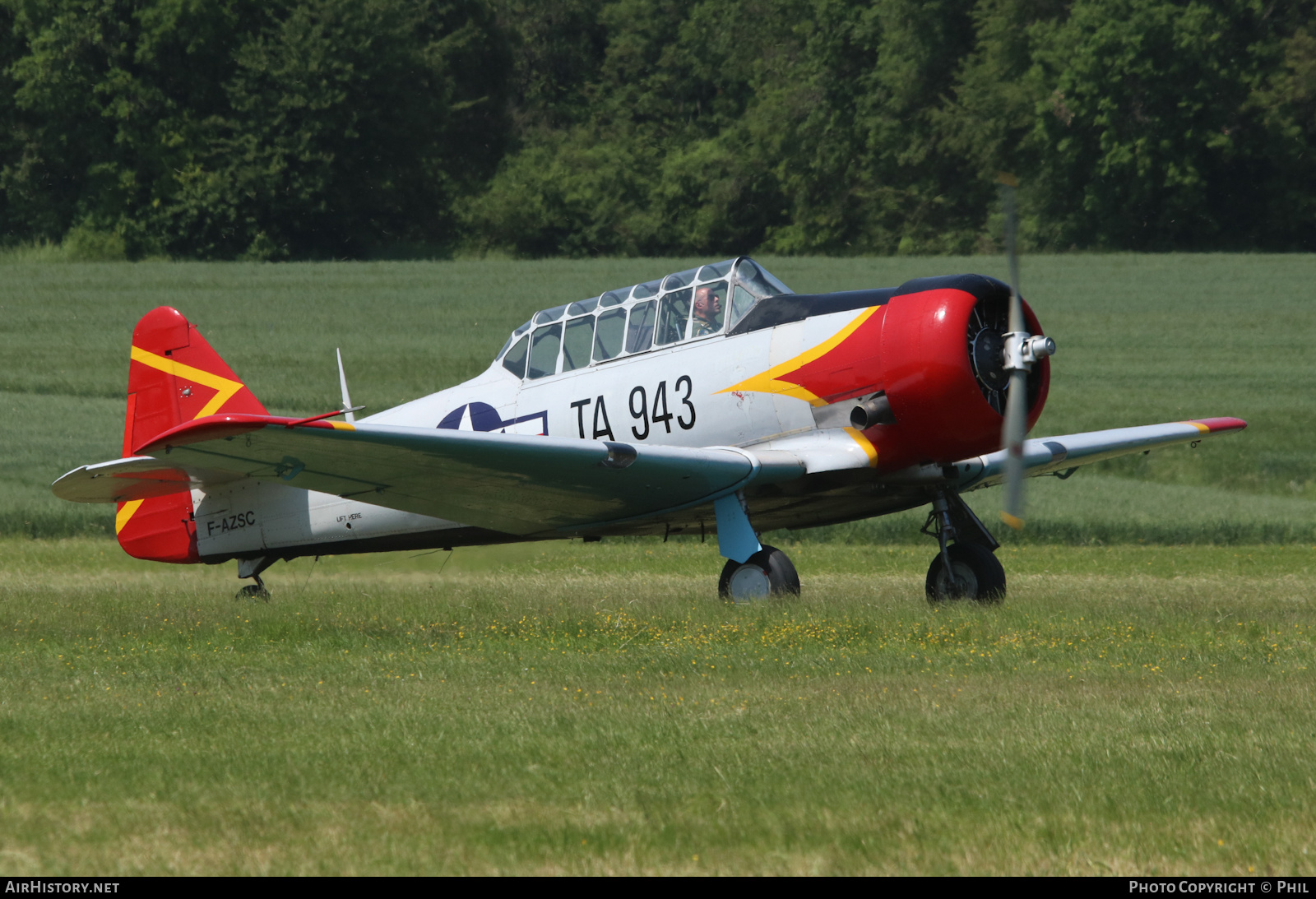 Aircraft Photo of F-AZSC | North American AT-6D Texan | USA - Air Force | AirHistory.net #583157