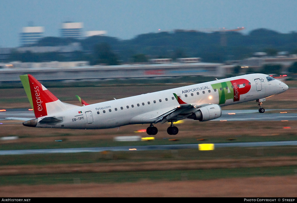 Aircraft Photo of CS-TPY | Embraer 190AR (ERJ-190-100IGW) | TAP Air Portugal Express | AirHistory.net #583385