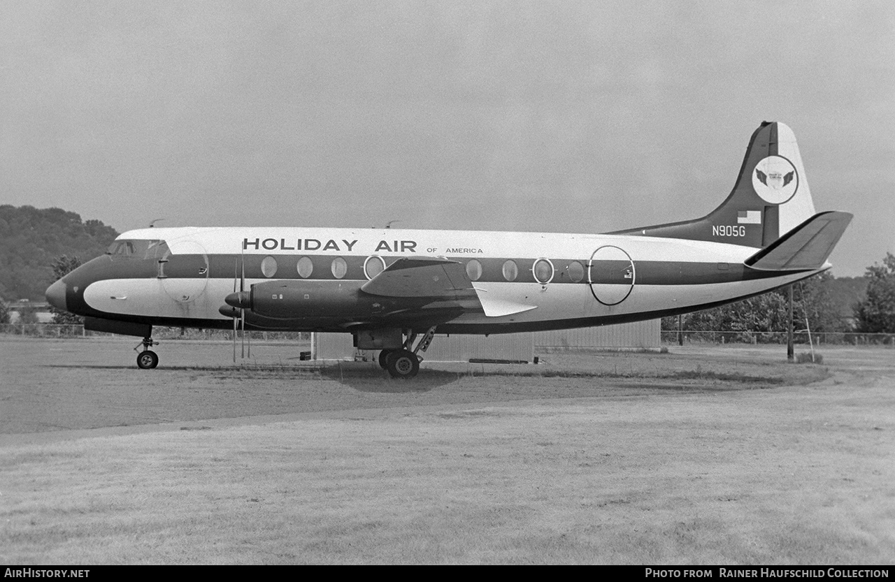 Aircraft Photo of N905G | Vickers 764D Viscount | Holiday Air of America | AirHistory.net #583463
